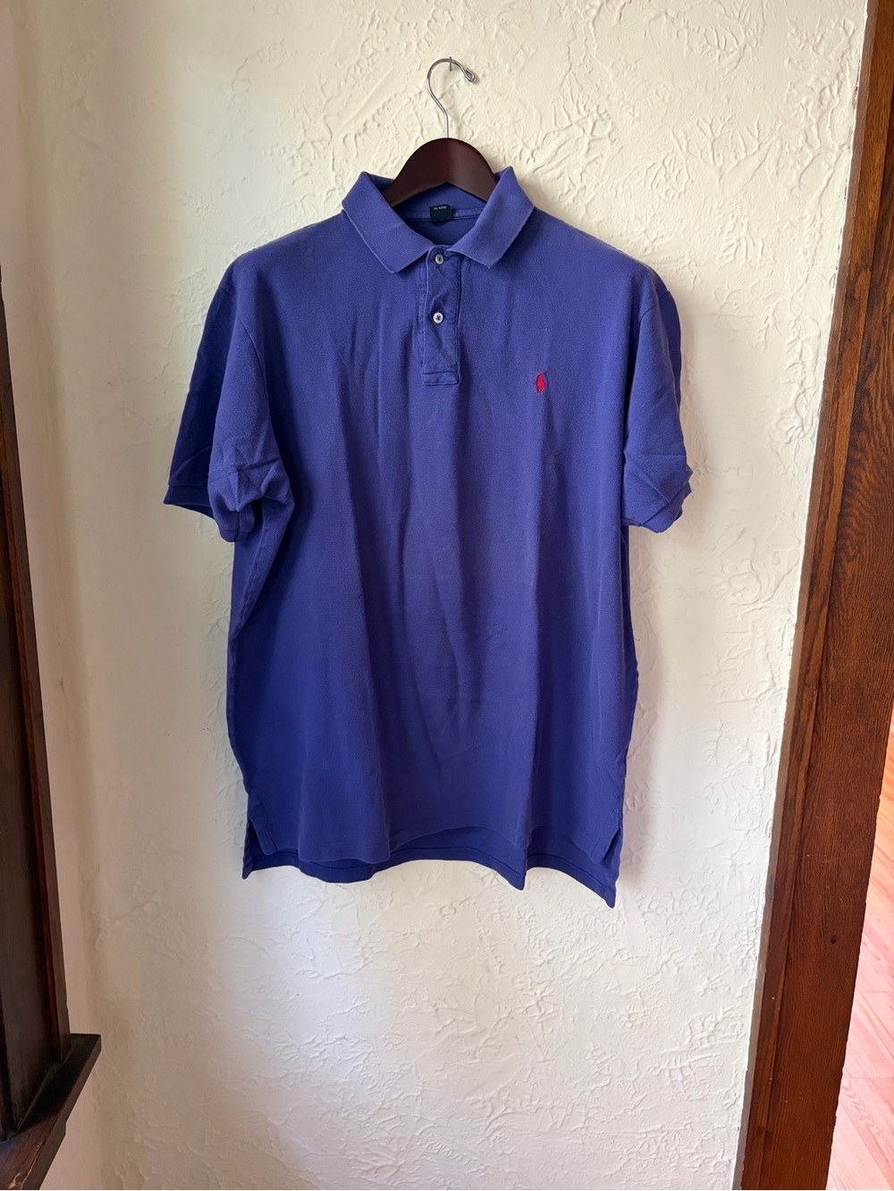 Vintage Polo by Ralph Lauren Men's Purple Short-Sleeve Polo Shirt